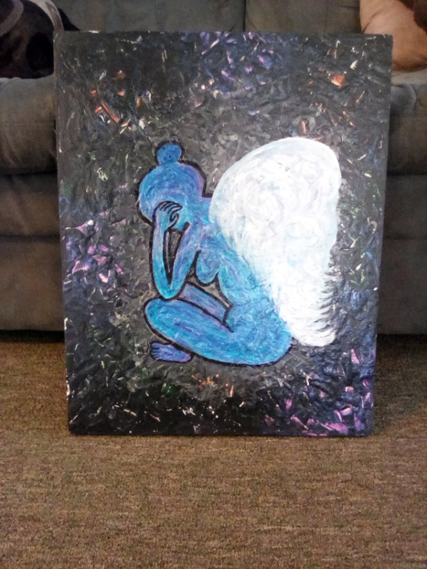Textured Angel Painting