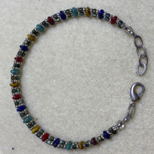 Handmade crystal beaded bracelet