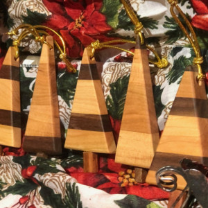 One-of-a-kind Hardwood Ornaments "Christmas Tree"