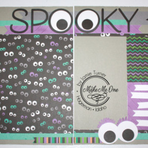 SPOOKY Scrapbook Pages!  Eyes!