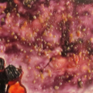 Under The Stars - Landscape Encaustic Modern Pop Wax Art Painting - Free Shipping - 12 x 12