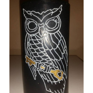 3x6 "Owl With Key" Pillar Candle