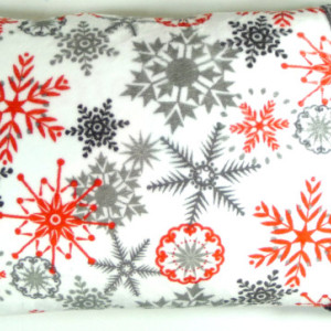 Travel Pillowcase - 12x16 Pillowcase - Toddler Gift - Snowflake - Gift Under 15 - Minky Pillowcase - 12 x 16 - kids gifts - pillow cover 