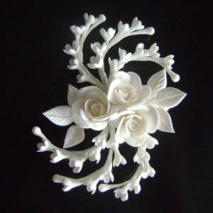 White Rose Hair Clip Wedding Hair Piece Bridal Hair fascinator Wedding Hair Flower Clay Flowers Bridal Hair Accessories