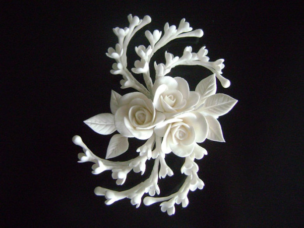 Bridal hair clips Flower clay hair clips