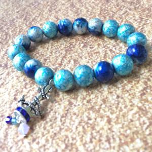 Blue anchor bracelet 
