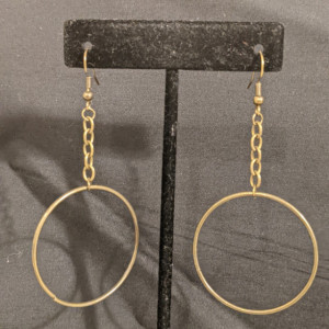 Brass wheels earrings