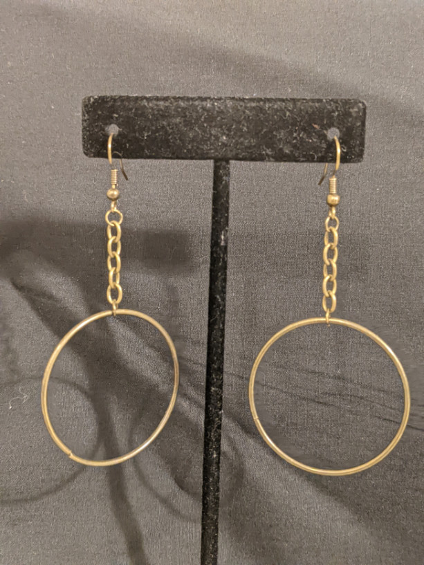 Brass wheels earrings
