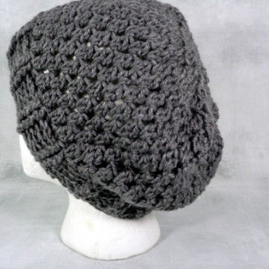 slouchy beanie - slouch hat - baggy hat - Stocking stuffer - holiday gift - Christmas gift - gift under 50 - grey beanie - winter beanie hat