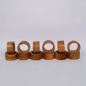 lot of 12 Handmade Acacia Wood Napkin Ring for Dining Wooden napkin Ring