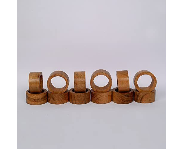 Handmade Acacia Wood Napkin Ring for Dining Wooden napkin Ring