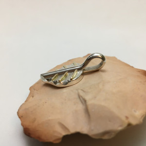 Silver and Gold Aspen Leaf Pendant