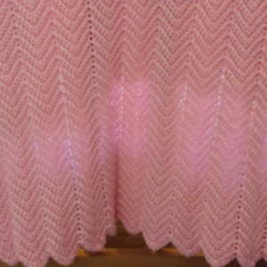 Pink Ripple Baby Blanket