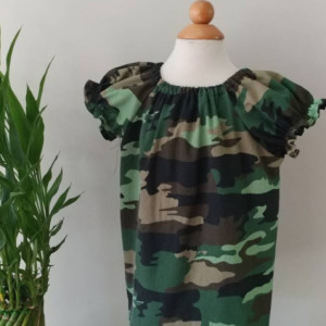Camouflage Peasent Dress