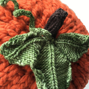 Large knitted pumpkin