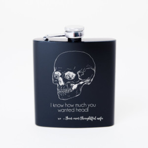 Laser engraved personalized flask for wedding groomsmen bridesmaid gift