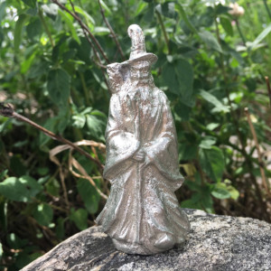 Wizard, magician, sorcerer pewter figurine, hand cast