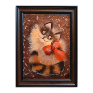 Wool Painting "Ginger cat"