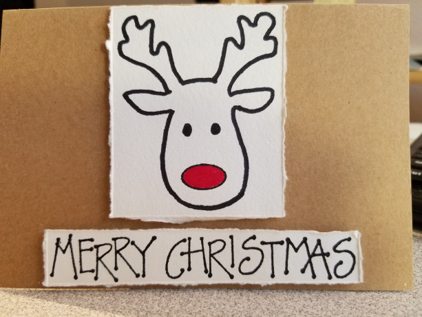 Christmas Reindeer Blank Notecards, 5-Pack