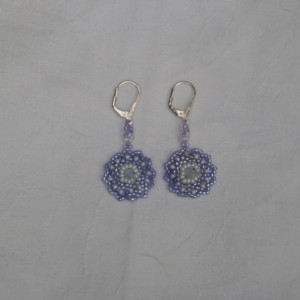 Lavender beaded earrings