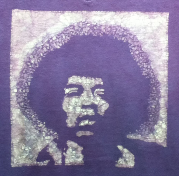  Jimi Hendrix Custom Batik Tshirt 