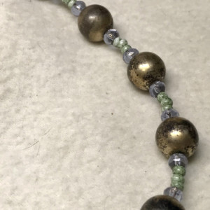 Far Flung Adventures handmade beaded necklace 19" long 