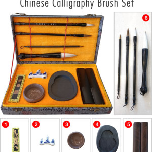 Easter Gift Box, Unique Birthday Gift, Chinese Calligraphy Brush Set - Japanese Calligraphy Set | Good for Chinese Kanji and Watercolor