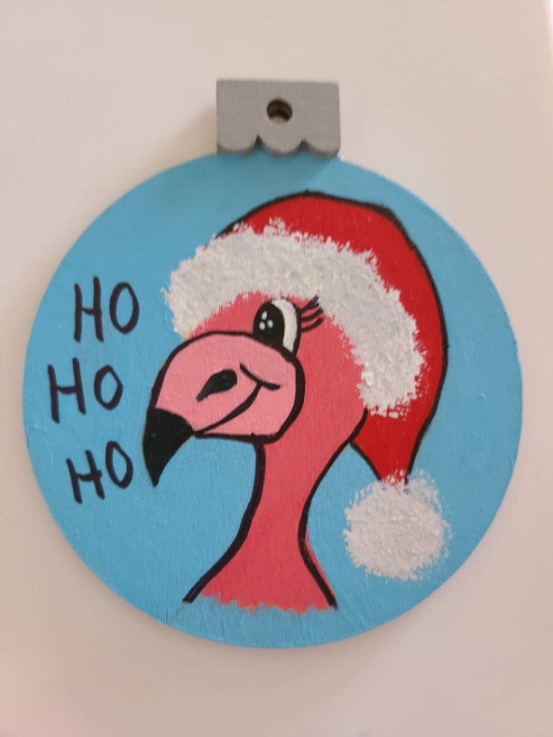  Christmas Face Flamingo 