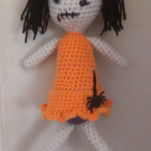 zombie girl crochet doll