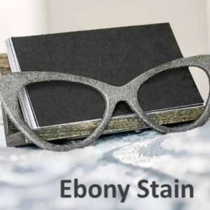 Cat Eyeglasses Wooden Desktop Business Card Holder