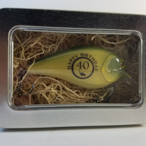 Birthday Fishing lure, a great birthday gift for a fisherman, birthday gift for him, 40th birthday gift, 50th birthday. Custom birthday gift