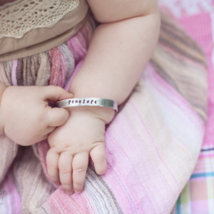 Hand Stamped Personalized Bracelet - Hand Stamped Baby Bracelet - Baby Cuff Bracelet - Personalized Baby Gift - Baby Shower Gift - For Baby