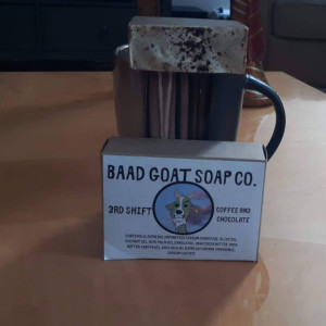 3RD SHIFT - Expresso  Cocoa Goats Milk Soap By BAAD Goat Soap Co.