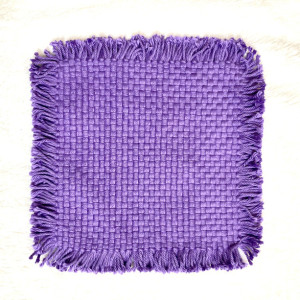 Lavender Square 8 inch large trivet handmade by Padma Bella