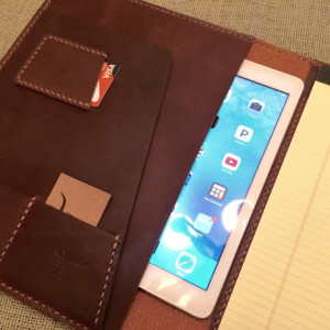 Personalized iPad Leather Padfolio, retina leather Portfolio, ipad air 2 case, iPad Pro case, ipad cover, legal pad portfolio
