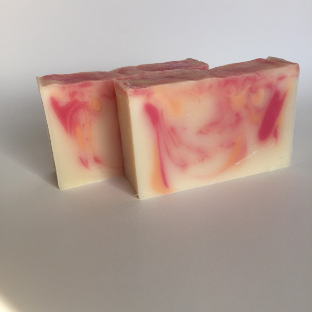 Pink grapefruit scented handcrafted soap vegan soap