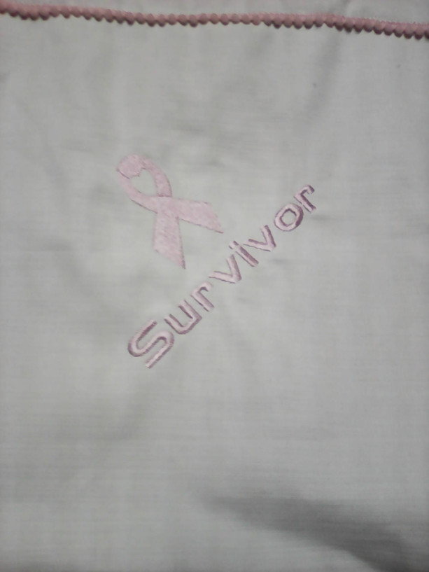 Breast Cancer Survivor Embroidered Tote Bag