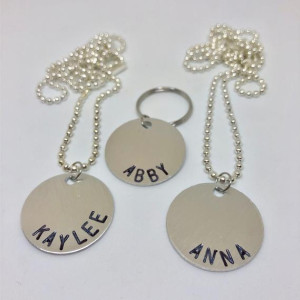 Personalized Metal Stamped Necklace