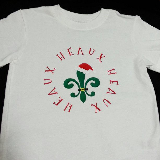 Heaux Heaux Heaux Cajun Christmas handmade toddler t-shirt