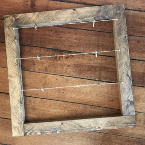 Rustic Wood Display Frame / Picture Frame with Clips / Wood Frame / Wood Picture Frame / Picture Display / Picture Frame