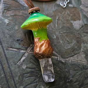 Evil Queen Mushroom Pendant Necklace