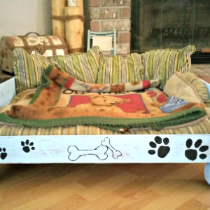 Handcrafted Reclaimed Wooden Pallet Dog Pet Bed