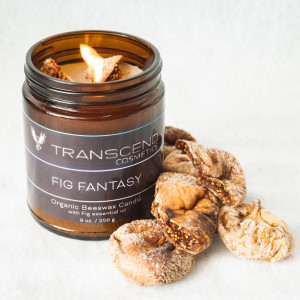 Fig Fantasy Handmade Beeswax Candle 9 oz / Transcend Cosmetics