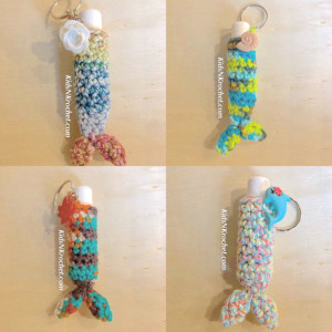 set of 2 / Mermaid tail chap stick / lip balm key chain / you choose color