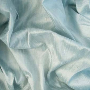 Porcelain Blue dupioni silk draping