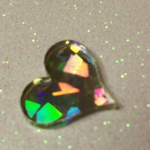 Heart charms, holographic charms, laser cut charms