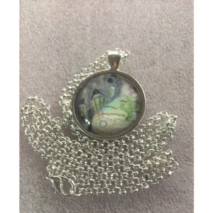 glass art,yin yang jewelry,seasons,glass necklace,hemisphere