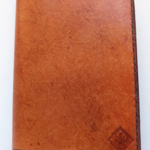 Simple, Classic Leather Notebook Refillable, Golden Brown