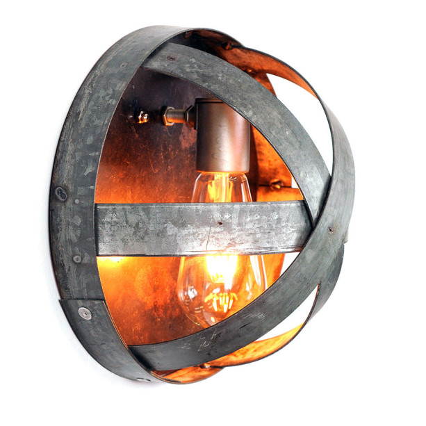 ATOM Collection - Arc -  Wine Barrel Ring Sconce / made from reclaimed Napa wine barrel rings - 100% Recycled!