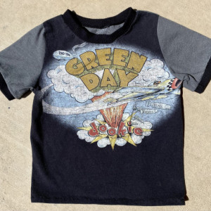 Kids Upcycled Green Day T-shirt, Size 3 T